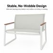 Ensemble de canapés en aluminium pour extérieur 4 pièces en couleur blanche - 11C11J