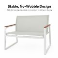 Ensemble de canapés en aluminium pour extérieur 4 pièces en couleur blanche - 11C11J