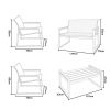 Ensemble de canapés en aluminium pour extérieur 4 pièces en couleur blanche - 11C11J