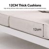 Ensemble de canapés en aluminium thermolaqué pour extérieur 6 pièces avec table à lattes en WPC en gros - 11C12C