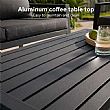 HF Patios Vente en Gros Directe d'Usine Salon de Jardin 4 Pièces en Aluminium avec Coussins Épais et Table Basse pour Espaces Extérieurs - 11C12F