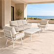 HF Patios Vente en Gros Directe d'Usine Salon de Jardin KD en Aluminium avec Coussins et Table Basse pour Espaces Extérieurs - 11C12I