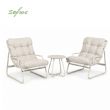 Ensemble de salon de jardin 3 pièces en gros, avec coussins épais et table ronde en verre, pour balcon, jardin ou extérieur - 11C12J
