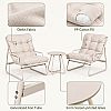 Ensemble de salon de jardin 3 pièces en gros, avec coussins épais et table ronde en verre, pour balcon, jardin ou extérieur - 11C12J