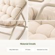 Fauteuil de jardin à bascule en gros, avec coussin épais en oléfine et structure en fer galvanisé, destiné à l'ameublement de terrasses et de jardins - 11C12K