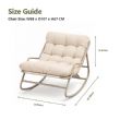 Fauteuil de jardin à bascule en gros, avec coussin épais en oléfine et structure en fer galvanisé, destiné à l'ameublement de terrasses et de jardins - 11C12K