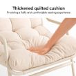 Ensemble de salon d'extérieur 4 pièces en gros, avec coussins matelassés épais et structure en tubes métalliques - 11C12M