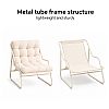 Ensemble de salon d'extérieur 4 pièces en gros, avec coussins matelassés épais et structure en tubes métalliques - 11C12M