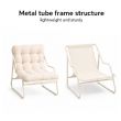 Ensemble de salon d'extérieur 4 pièces en gros, avec coussins matelassés épais et structure en tubes métalliques - 11C12M