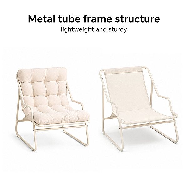 Ensemble de salon d'extérieur 4 pièces en gros, avec coussins matelassés épais et structure en tubes métalliques - 11C12M
