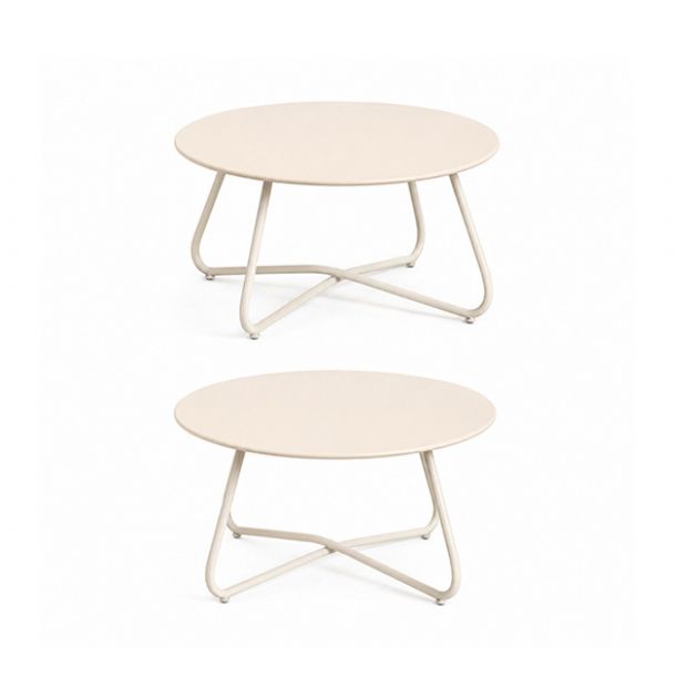 Ensemble de salon d'extérieur 4 pièces en gros, avec coussins matelassés épais et structure en tubes métalliques - 11C12M