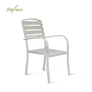 Chaise de salle à manger empilable avec accoudoirs