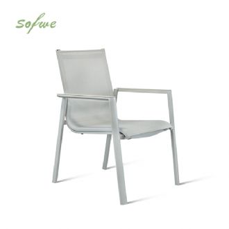 Fauteuil en aluminium pour salle à manger de jardin