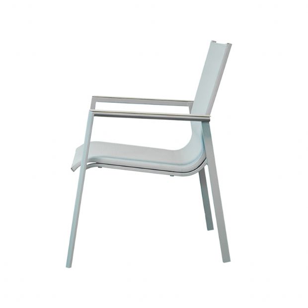 Fauteuil en aluminium pour salle à manger de jardin - 11D11E