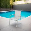 Fauteuil en aluminium pour salle à manger de jardin - 11D11E