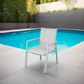 Fauteuil en aluminium pour salle à manger de jardin - 11D11E