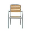 Chaise de salle à manger d'extérieur en composite bois-plastique - 11D11F