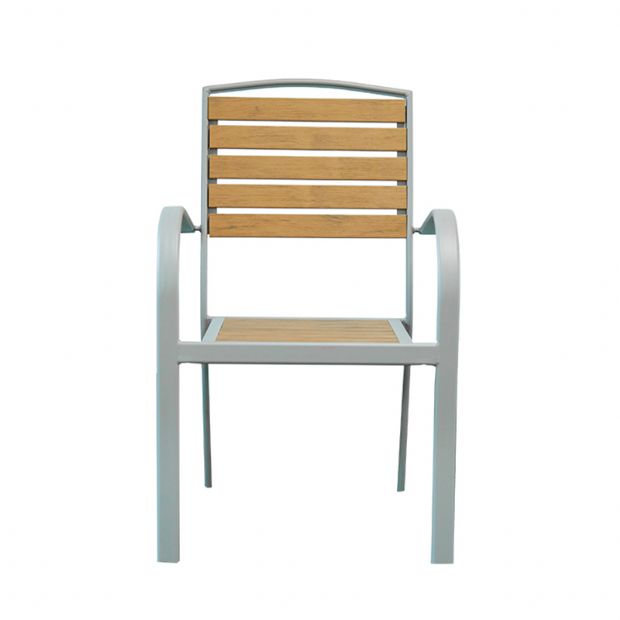 Chaise de salle à manger d'extérieur en composite bois-plastique - 11D11F