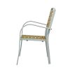 Chaise de salle à manger d'extérieur en composite bois-plastique - 11D11F