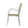 Chaise de salle à manger d'extérieur en composite bois-plastique - 11D11F