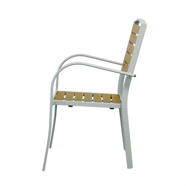 Chaise de salle à manger d'extérieur en composite bois-plastique - 11D11F