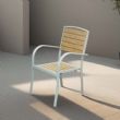 Chaise de salle à manger d'extérieur en composite bois-plastique - 11D11F