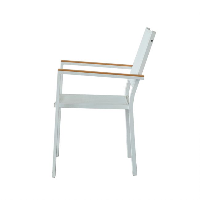 Fauteuil empilable en aluminium pour jardin - 11D11H