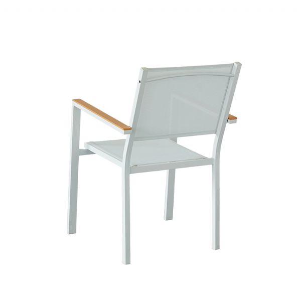 Fauteuil empilable en aluminium pour jardin - 11D11H