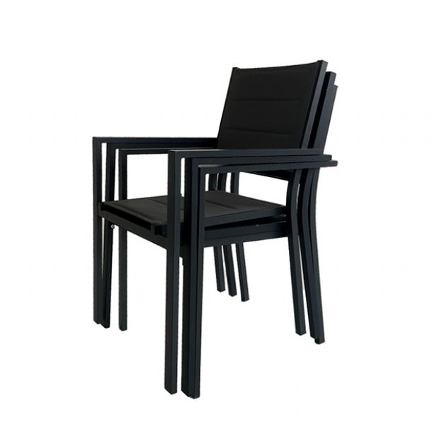 Fauteuil empilable en aluminium pour jardin - 11D11H