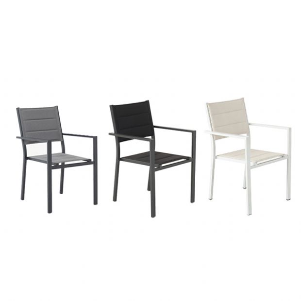 Fauteuil empilable en aluminium pour jardin - 11D11H