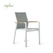 Fauteuil de salle à manger en aluminium rembourré en coton pour jardin - 11D11I