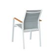 Fauteuil de salle à manger en aluminium rembourré en coton pour jardin - 11D11I