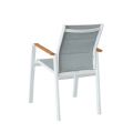Fauteuil de salle à manger en aluminium rembourré en coton pour jardin - 11D11I