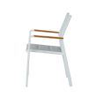 Fauteuil de salle à manger en aluminium rembourré en coton pour jardin - 11D11I