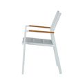 Fauteuil de salle à manger en aluminium rembourré en coton pour jardin - 11D11I