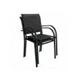 Chaise de salle à manger empilable en aluminium pour extérieur avec accoudoirs et assise type hamac - 11D11K
