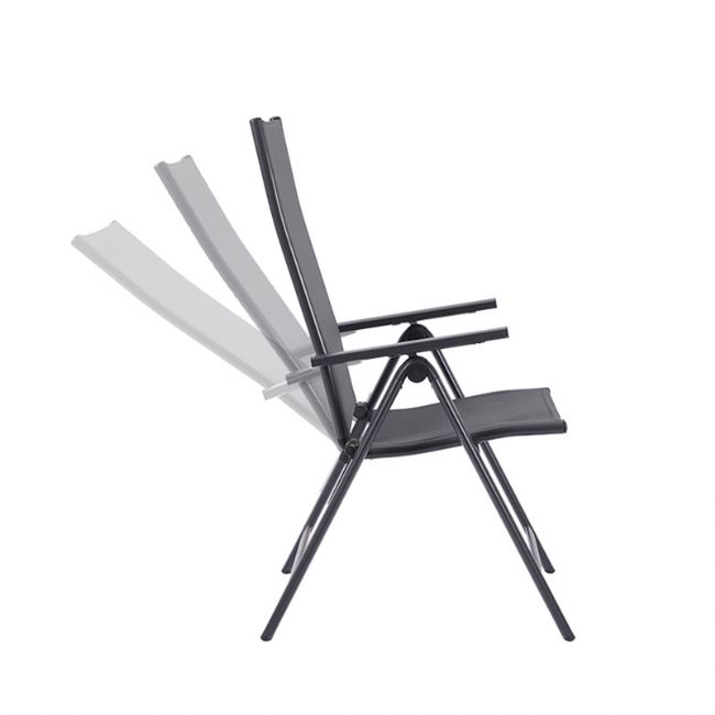 Fauteuil de salle à manger pliant en aluminium pour jardin - 11D11L