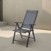 Fauteuil de salle à manger pliant en aluminium pour jardin - 11D11L