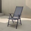 Fauteuil de salle à manger pliant en aluminium pour jardin - 11D11L