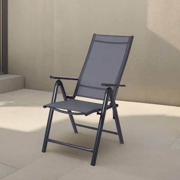 Fauteuil de salle à manger pliant en aluminium pour jardin - 11D11L