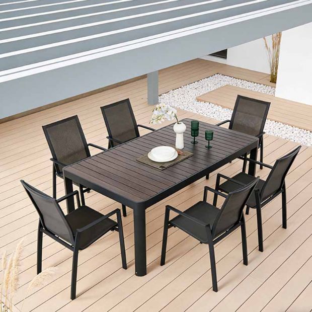 Fauteuil en aluminium pour patio, jardin ou balcon - 11D12D