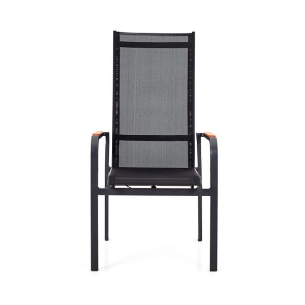 Chaise de salle à manger inclinable à dossier haut pour patio - 11D12J