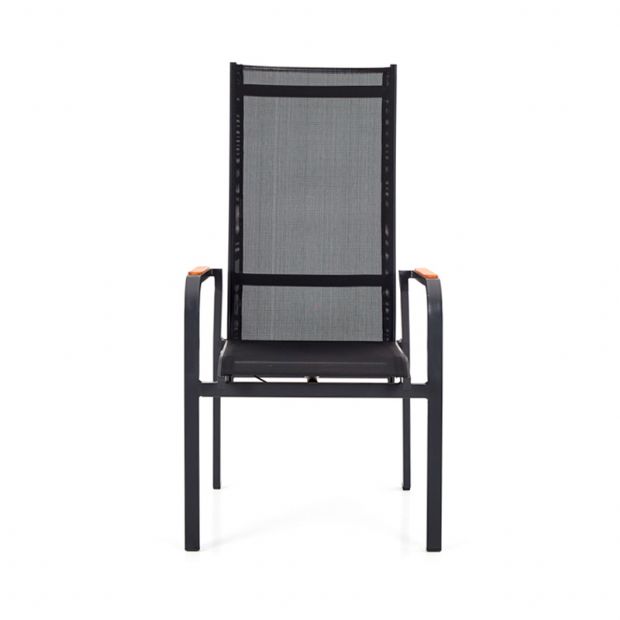 Chaise de salle à manger inclinable à dossier haut pour patio - 11D12J