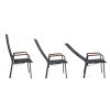 Chaise de salle à manger inclinable à dossier haut pour patio - 11D12J