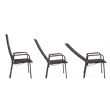 Chaise de salle à manger inclinable à dossier haut pour patio - 11D12J
