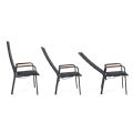 Chaise de salle à manger inclinable à dossier haut pour patio - 11D12J
