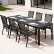 Chaise de salle à manger inclinable à dossier haut pour patio - 11D12J