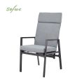 Fauteuil inclinable à dossier haut pour patio avec coussin en polyester filé - 11D12K