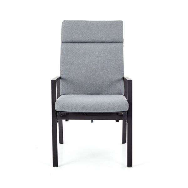 Fauteuil inclinable à dossier haut pour patio avec coussin en polyester filé - 11D12K