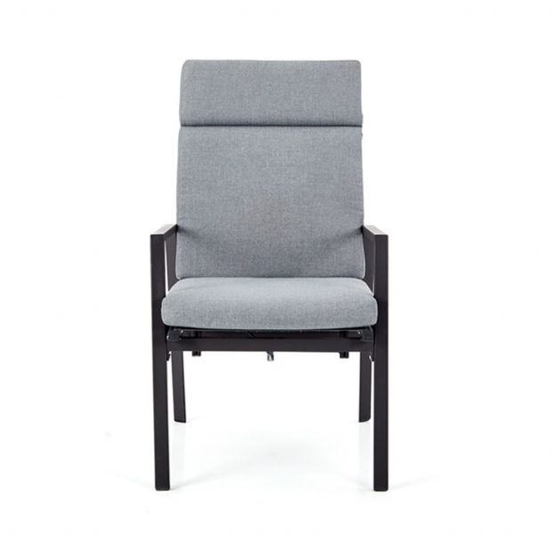 Fauteuil inclinable à dossier haut pour patio avec coussin en polyester filé - 11D12K